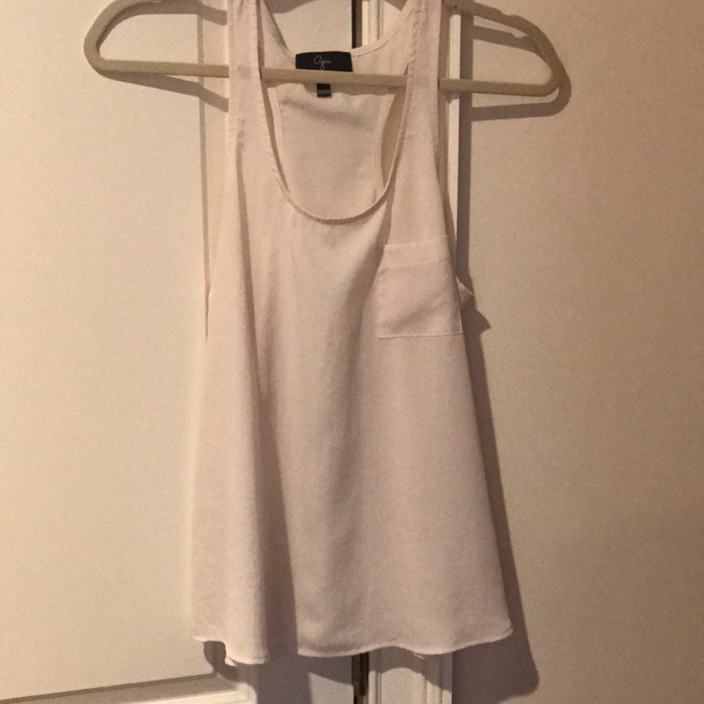 Creme silk aqua tank